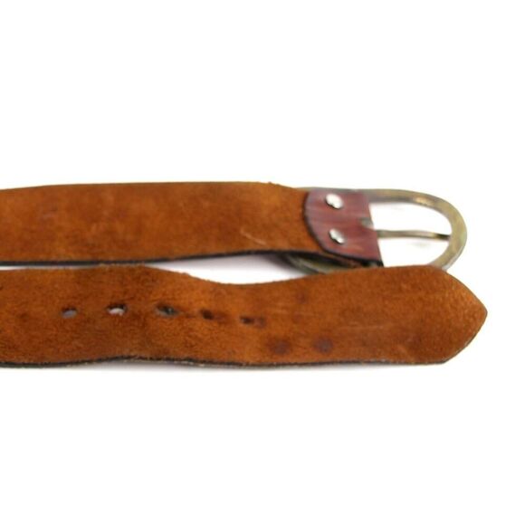 CLASSIC BROWN GENUINE LEATHER 1 7/8"Wd DRESS CASUAL WOMEN'S BELT Size L (61D - Picture 11 of 11